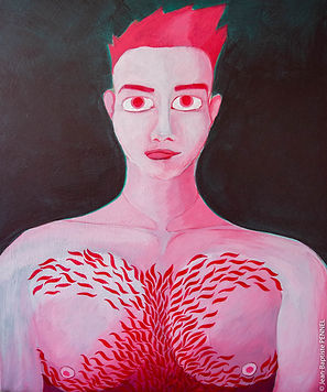 peinture homme gay poilu torse pennel jean-baptiste