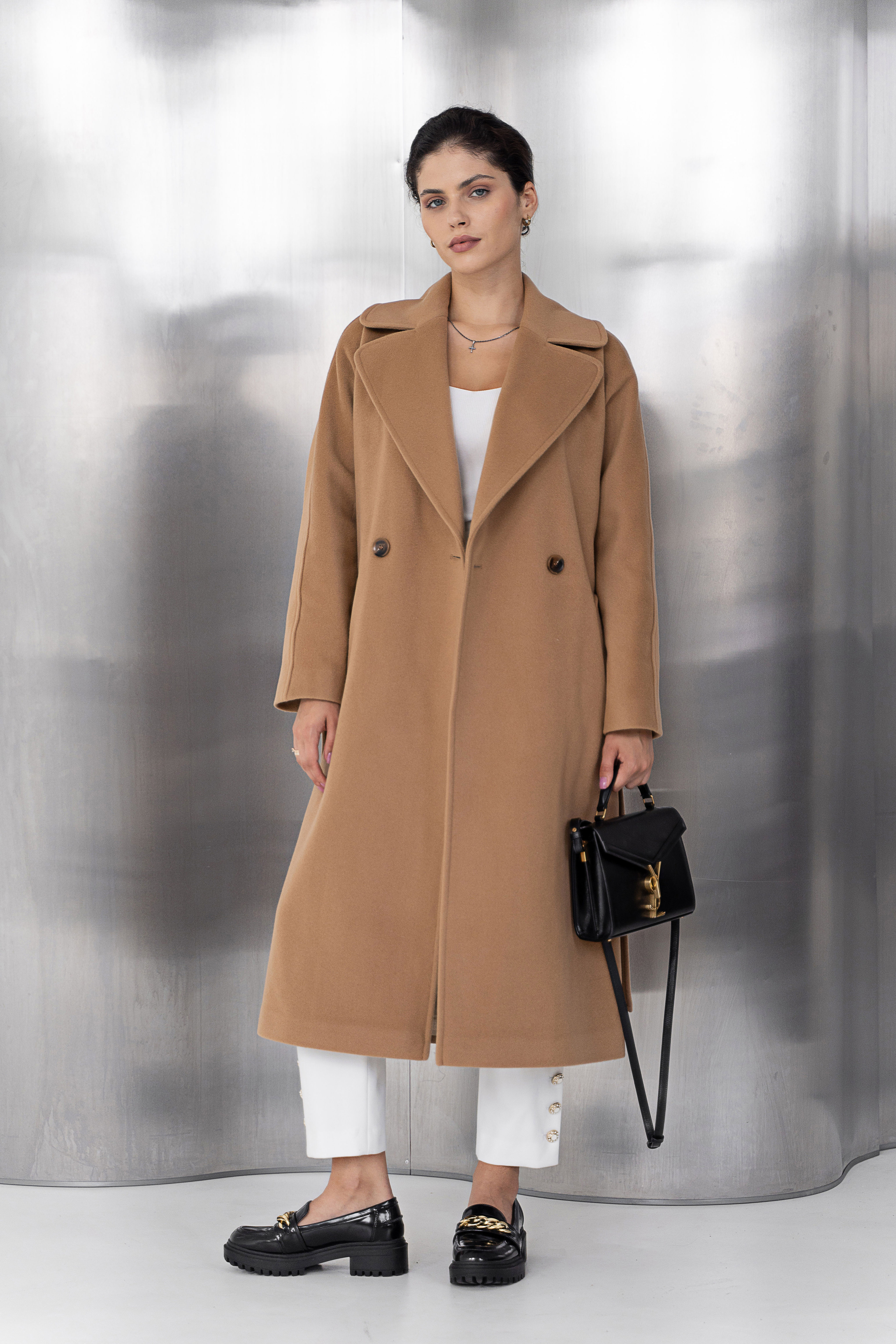 Пальто-халат в кольорі кемел