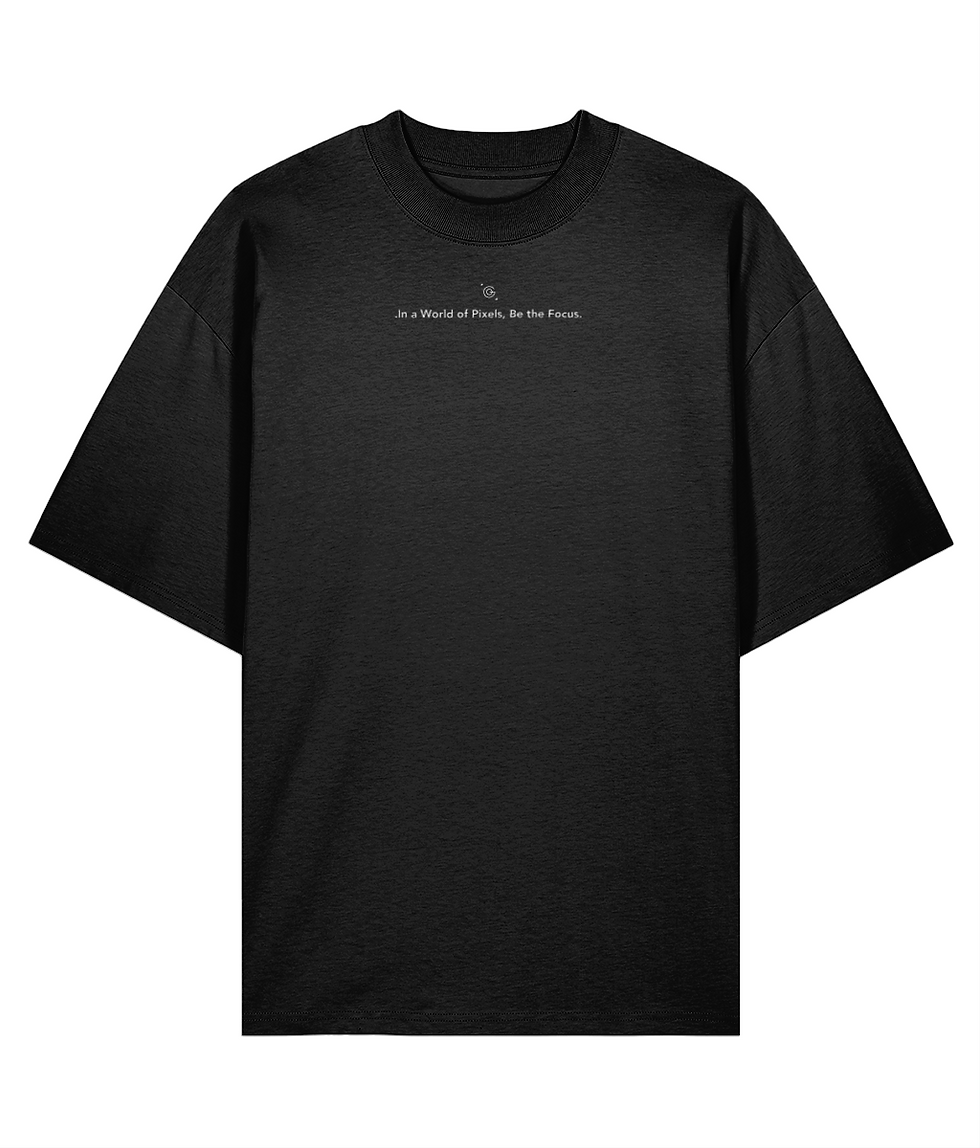 Thumbnail: World of Pixels - Lightweight Oversized Unisex Tee BLACK