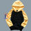 Miniatura: Sudadera Basica Negro/Banana