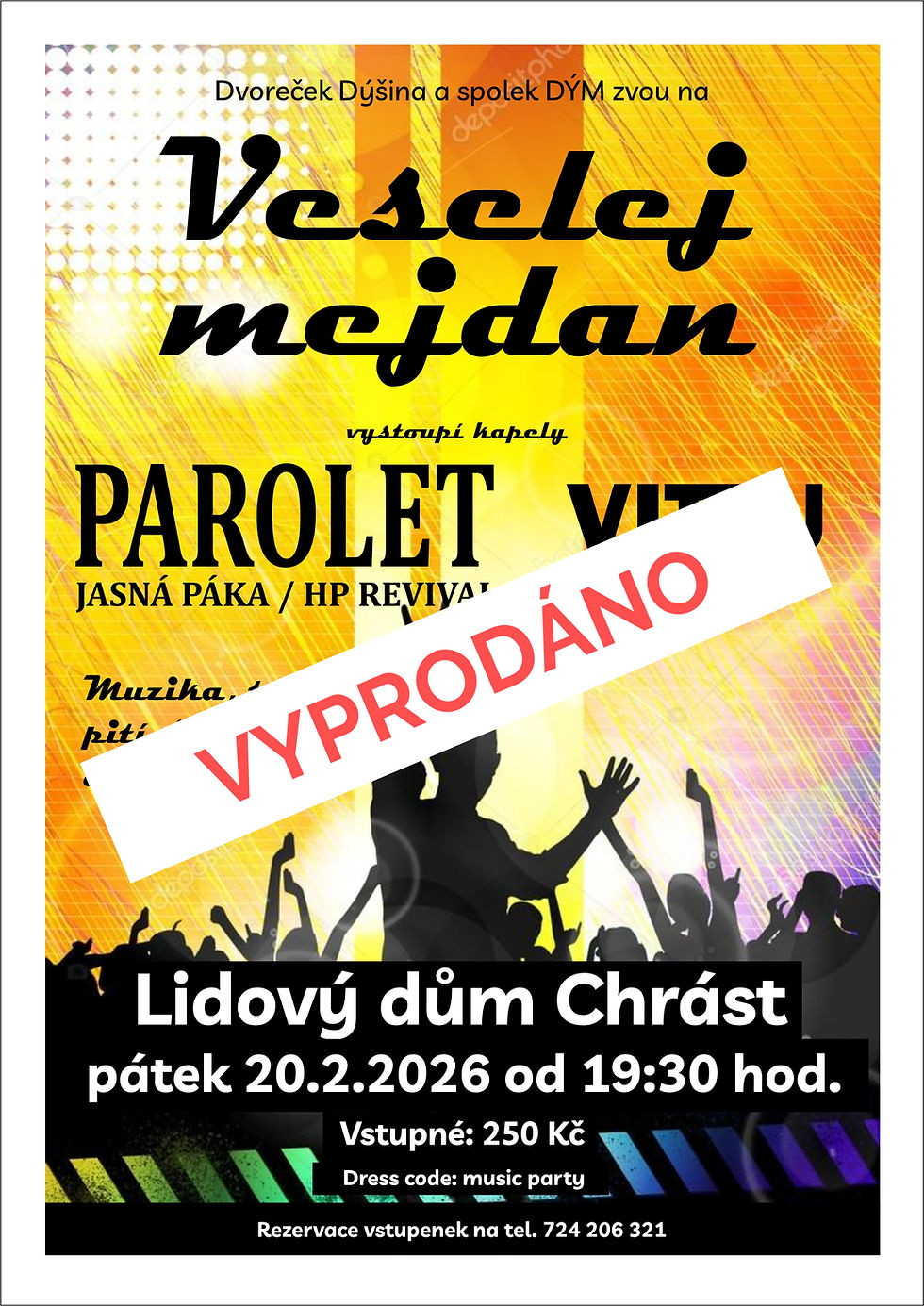 Veselej mejdan, pátek 20.2.2026, Lidový dům Chrást