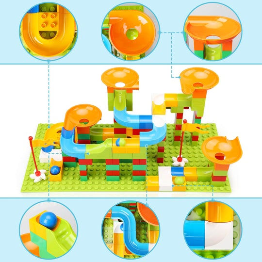Thumbnail: Marble Run Building Blocks | 152 Pieces