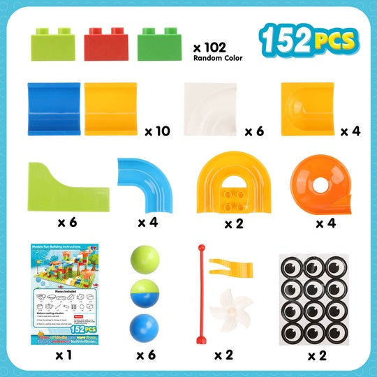 Thumbnail: Marble Run Building Blocks | 152 Pieces