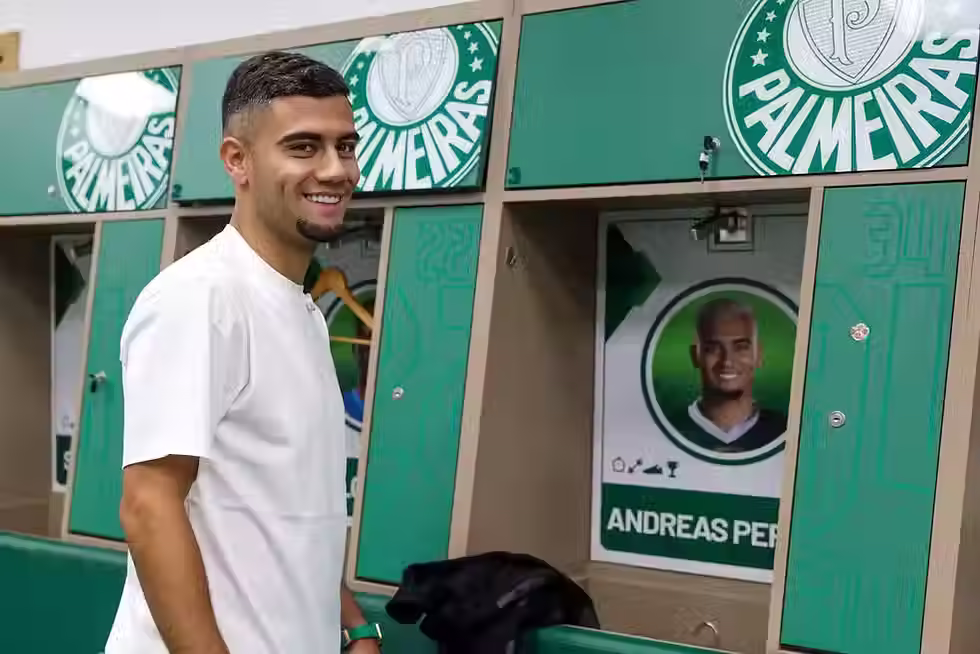 Andreas Pereira vai para a Bolívia com a Seleção — Foto: Fabio Menotti/Palmeiras.