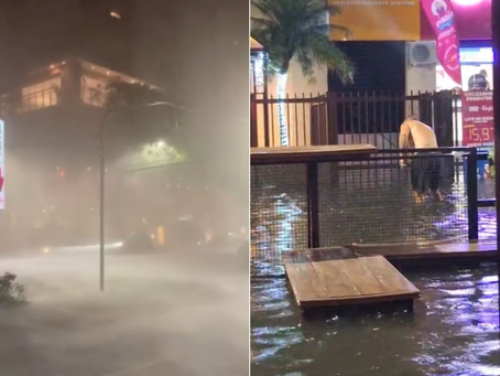 Litoral de SP registra o maior acumulado de chuva do estado e enfrenta transtornos.