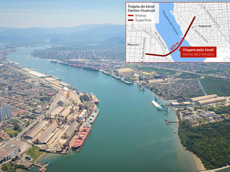 TCU suspende recursos federais para obra do Túnel Santos-Guarujá; entenda