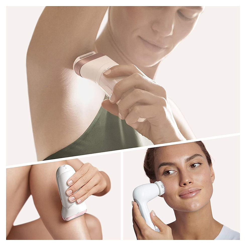 Thumbnail: Women's Wet & Dry Epilator for Facial Hair Removal, Incl. Facial Cleansing Brush
