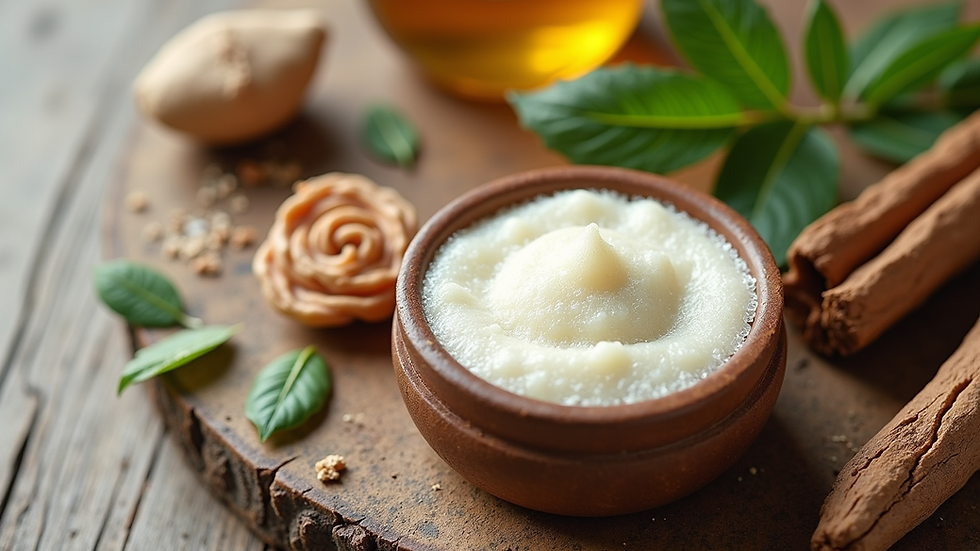 High angle view of natural ingredients for homemade beauty treatments