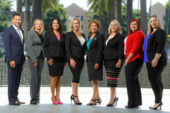 Corporate team headshots with San Diego backdrop.