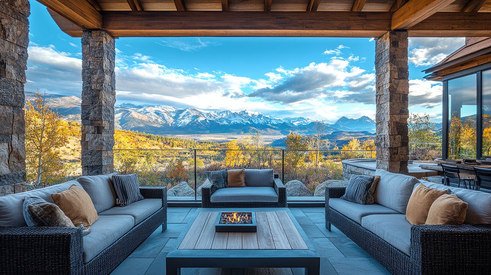 relaxing outdoor patio