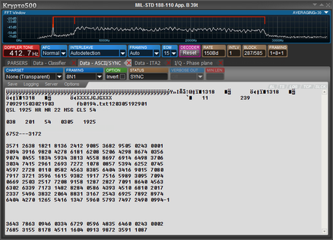Krypto500 | HF decoding software | HF decoder software | digital signals decoder software | SIGINT | COMINT software | SIGINT software | signal decoding software | signal decoder software | COMINT | bit stream analysis software | SIGINT tools | SIGINT solutions | COMINT system | signal decoder | signals intelligence | SIGINT system | modem classification software | tactical SIGINT | VITA49 | VITA49.2 | MidasBlue | digital signal demodulation | communications intelligence | signals decoder algorithms