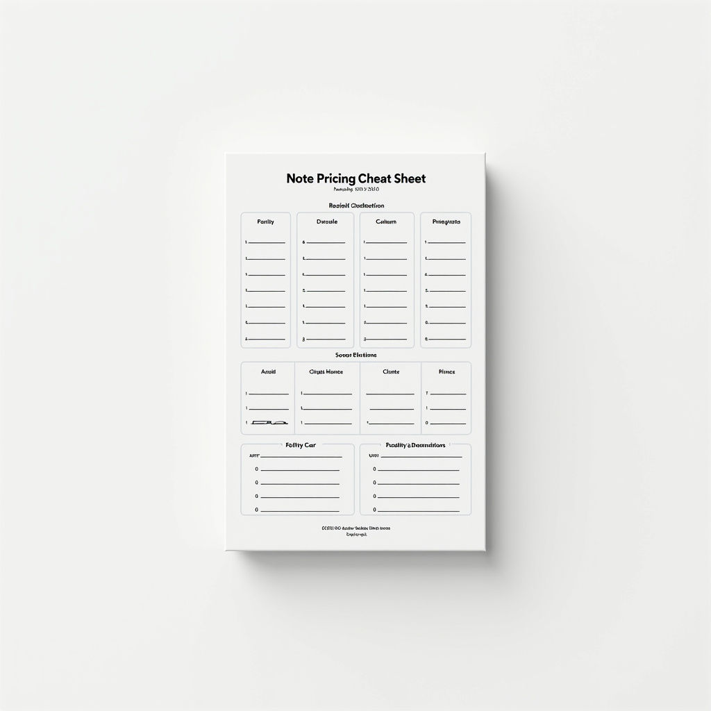 Note Pricing Cheat Sheet