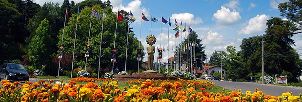Praça das Bandeiras em Gramado - Rio Grande do Sul - Brasil