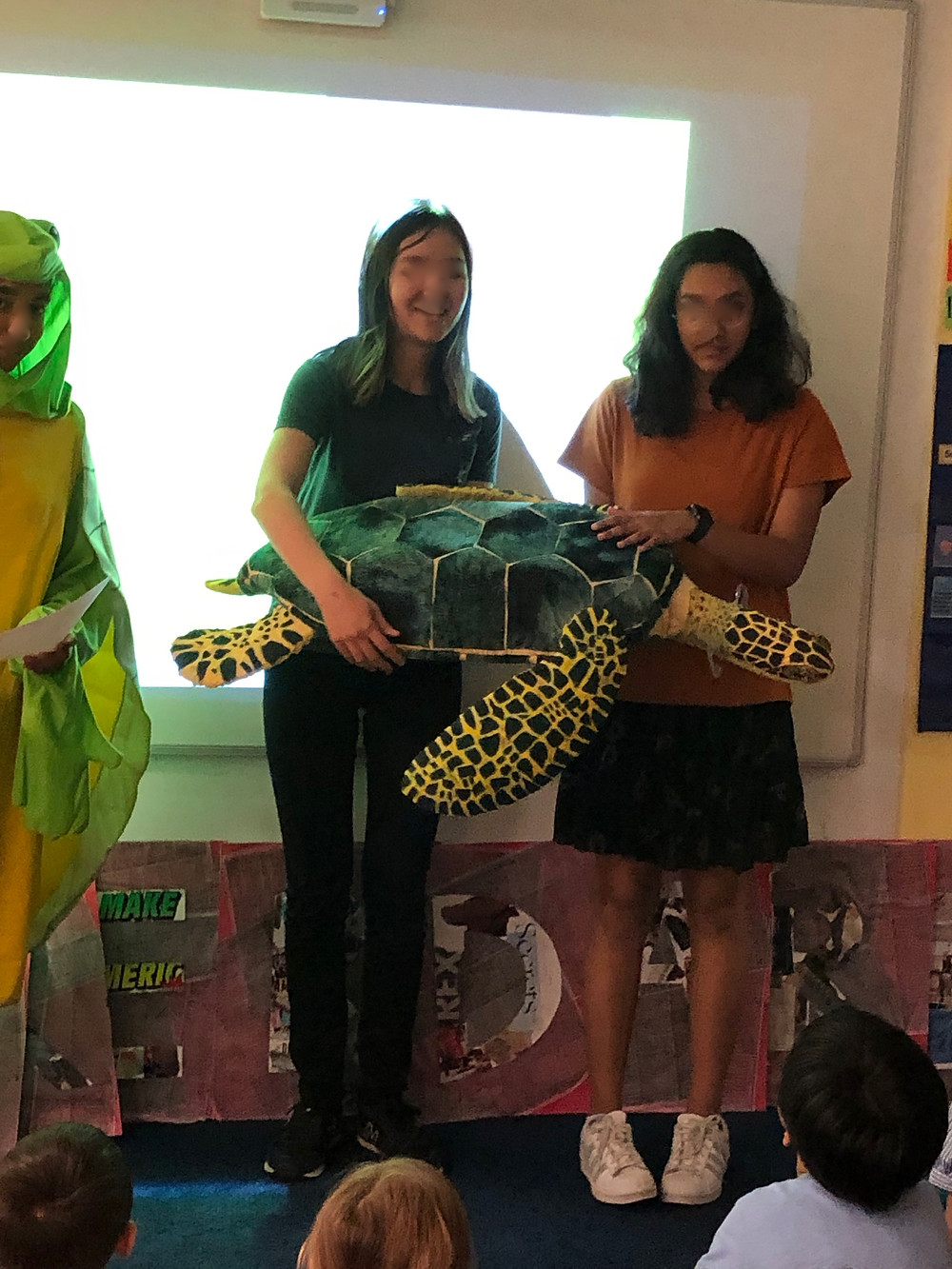 8th graders to give lesson with turtle puppet for Kindergarten