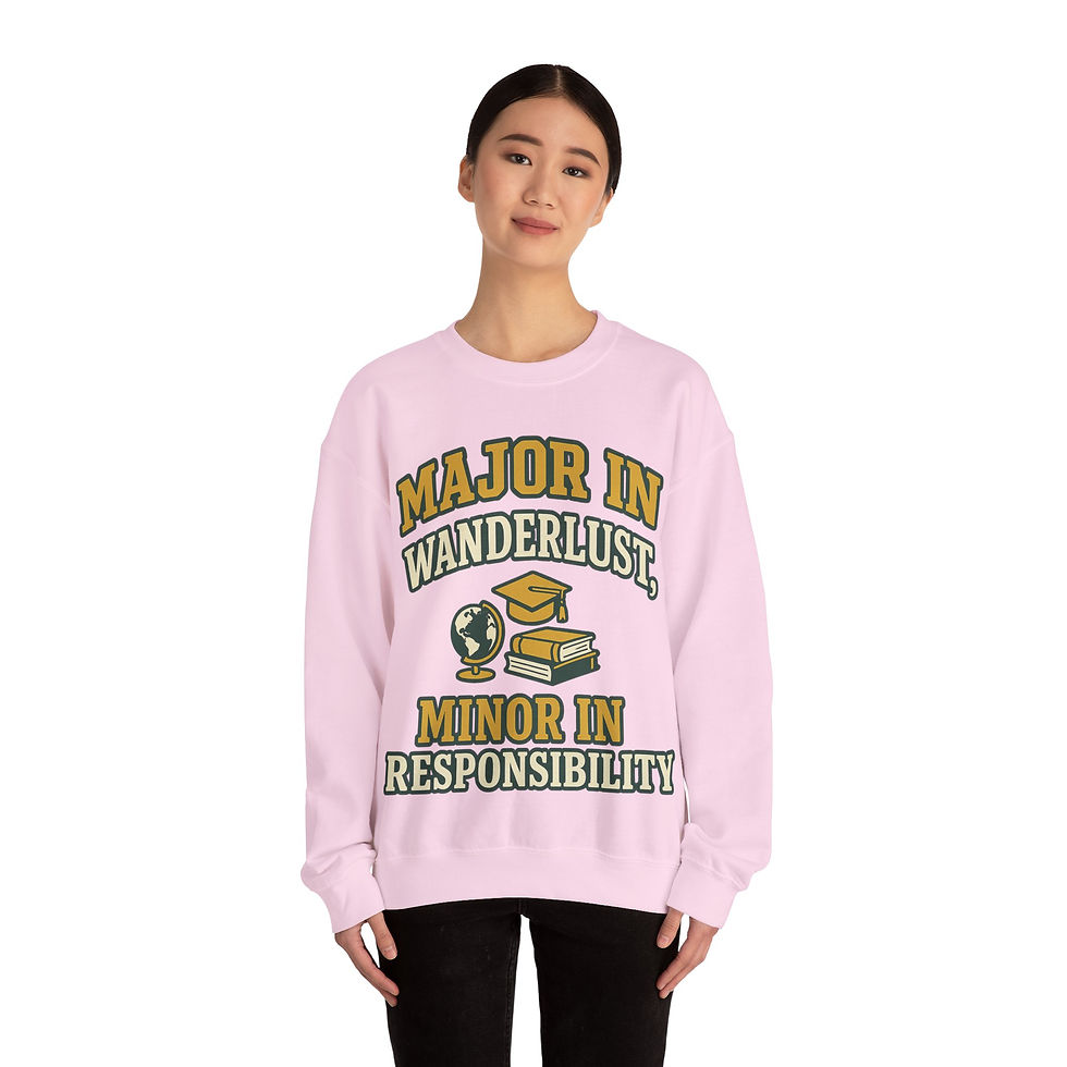 Thumbnail: Wanderlust Crewneck | Major in Wanderlust Sweatshirt | Travel Gift