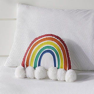 rainbow throw pillow
