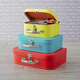 Bon Voyage Rainbow Decorative Suitcase set
