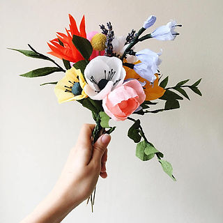 paper flower bouquet via Etsy