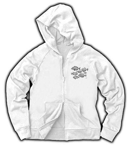 樹の実工房＊山福康生 "魚2柄"／ジップパーカー