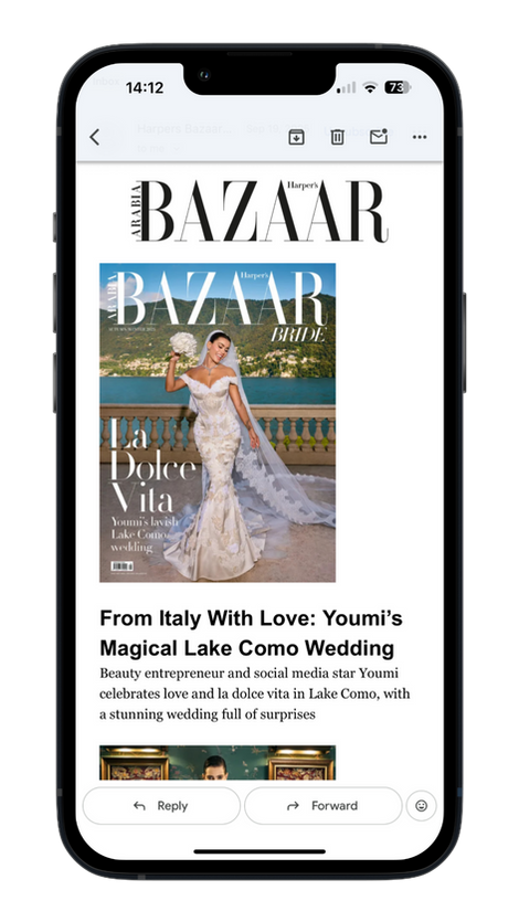 Newsletter mockup phone