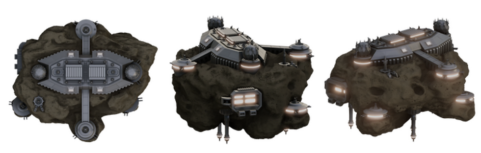 3D printable Asteroid Space Base
