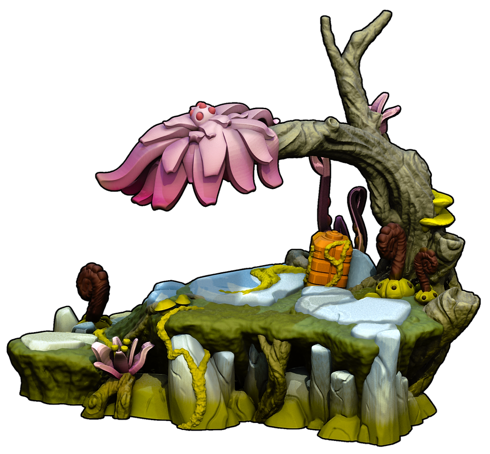 Miniaturbild: Rebel Star Wars Legion Jungle Plateau Terrain War Scenery STL 3D printable