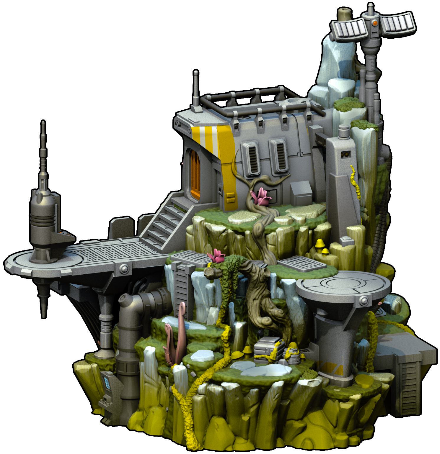 Rebel Star Wars Legion Hill Fort Buildings Terrain War Scenery STL 3D printable