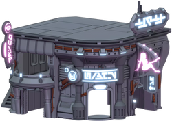Sci-Fi 3D printable Futuristic War Scenery District 1919 City Funhousefor Star Wars Legion