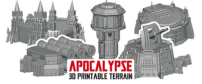 War Scenery Apocalypse Fortress STL 3D printable