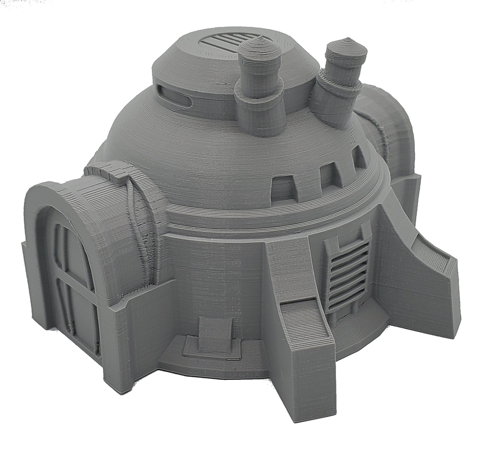 Miniaturbild: 3D printed Sci Fi Desert Mos Eisley Small Desert Workshop War Scenery