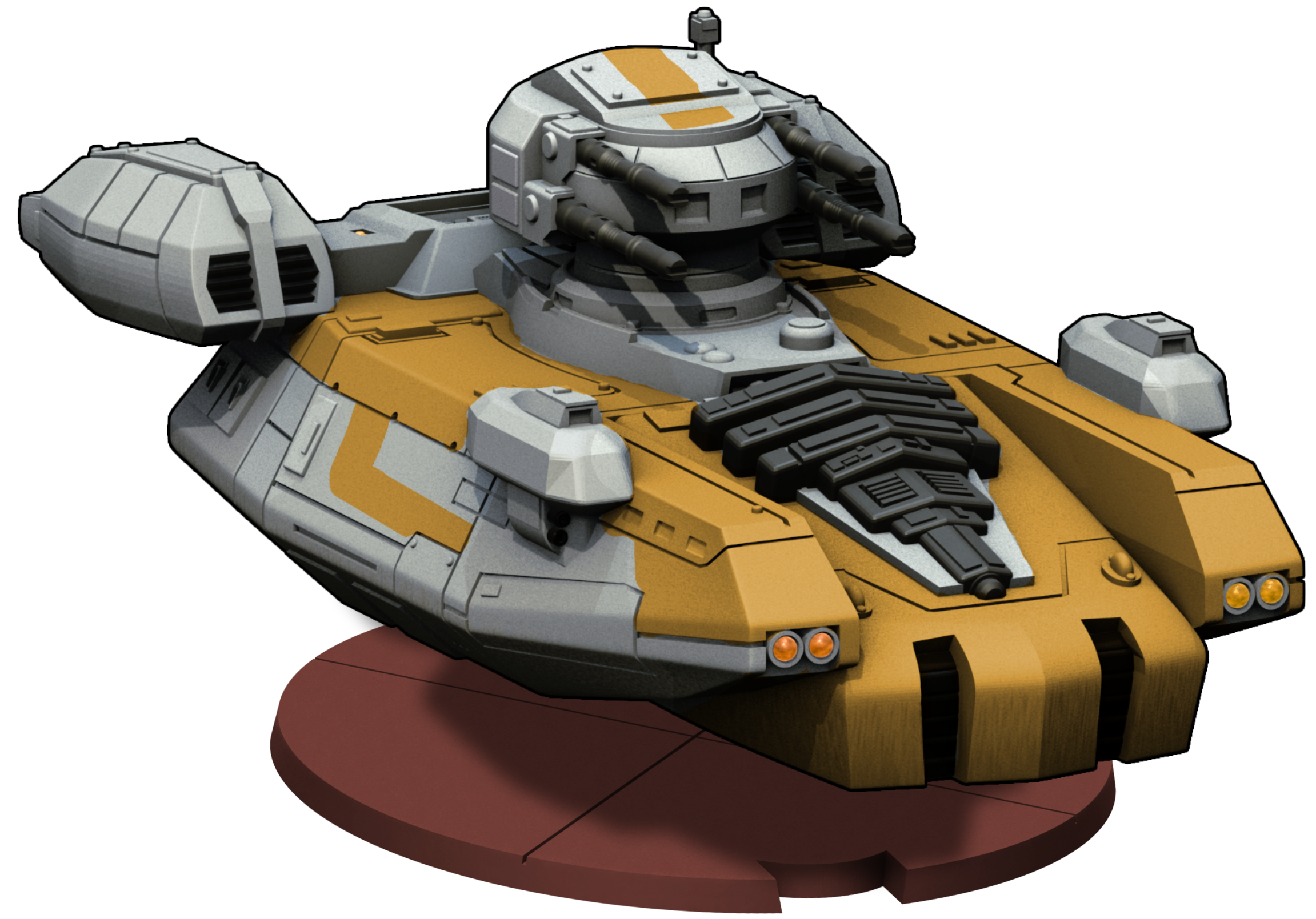 Rebel T2B Repulsor Tank Star Wars Legion Vehicle War Scenery STL 3D printable