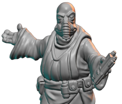 Thumbnail: 3D printable Star Wars Legion STL War Scenery Civilians