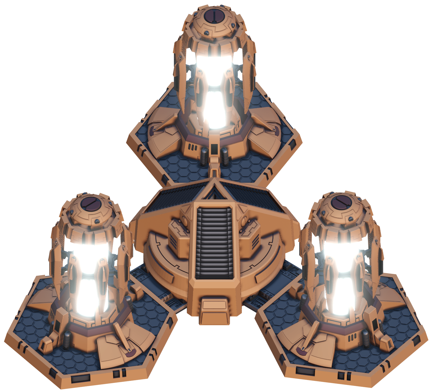 3D printable Tau Empire Power Plasma Conduit War Scenery United Frontier