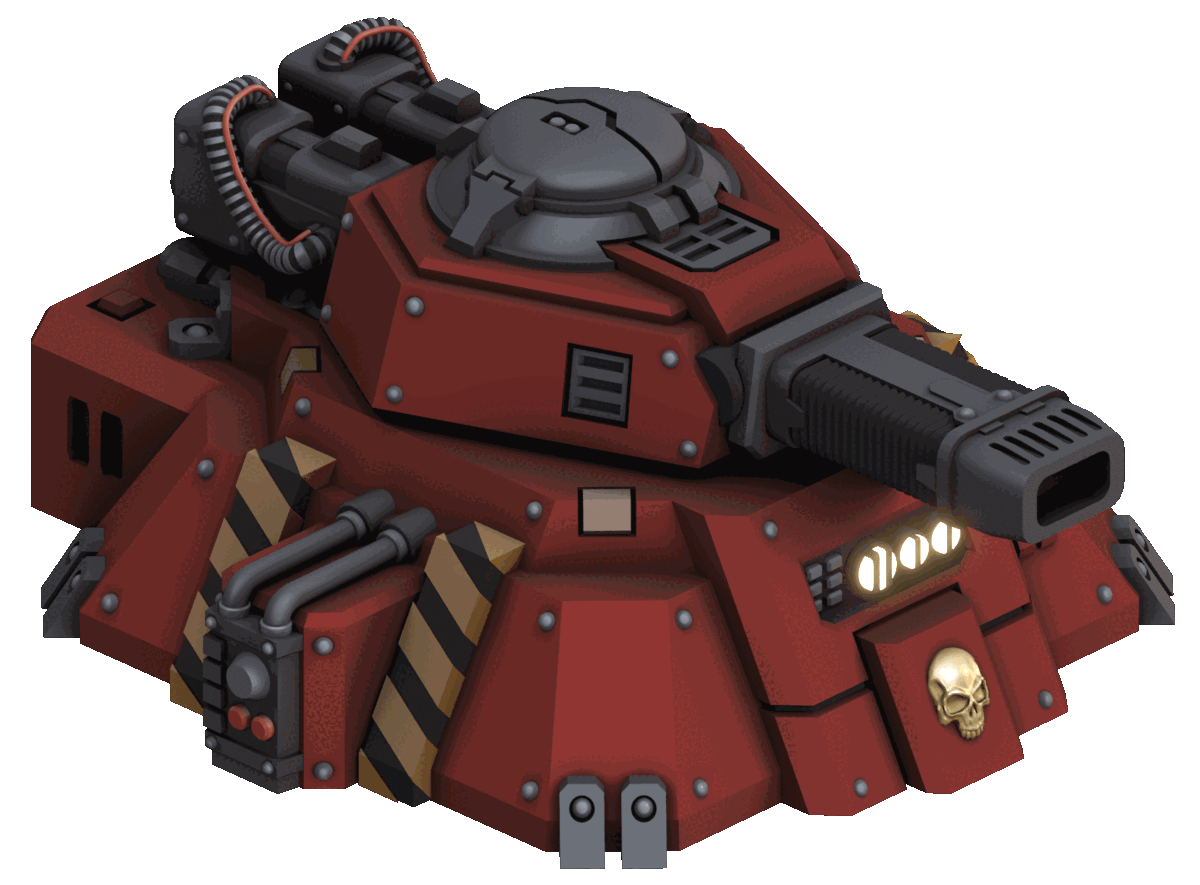 3D printable 40k Dawn of War Space Marine Defense Turret War Scenery