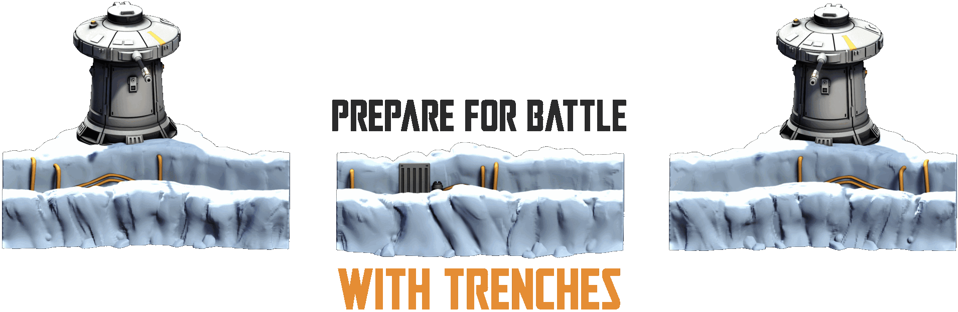 Star Wars Legion Tabletop Wargame Modular Trenches Hoth Turrets STL 3D printable War Scenery