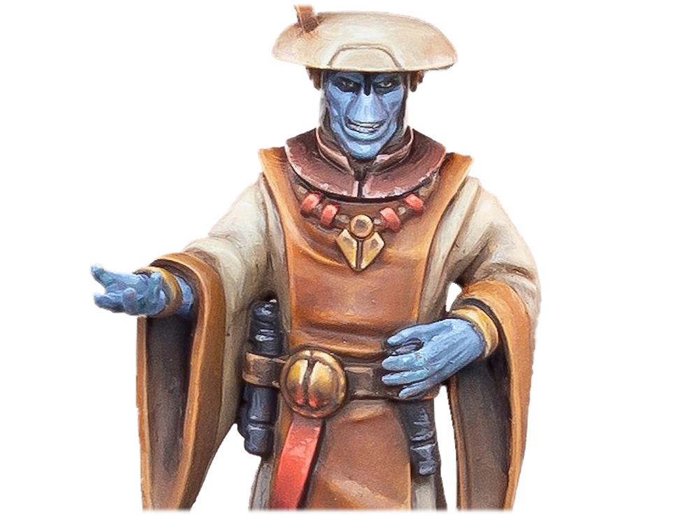 Tau Merchant Diplomat War Scenery Warhammer 40k 3D printable Watercaste
