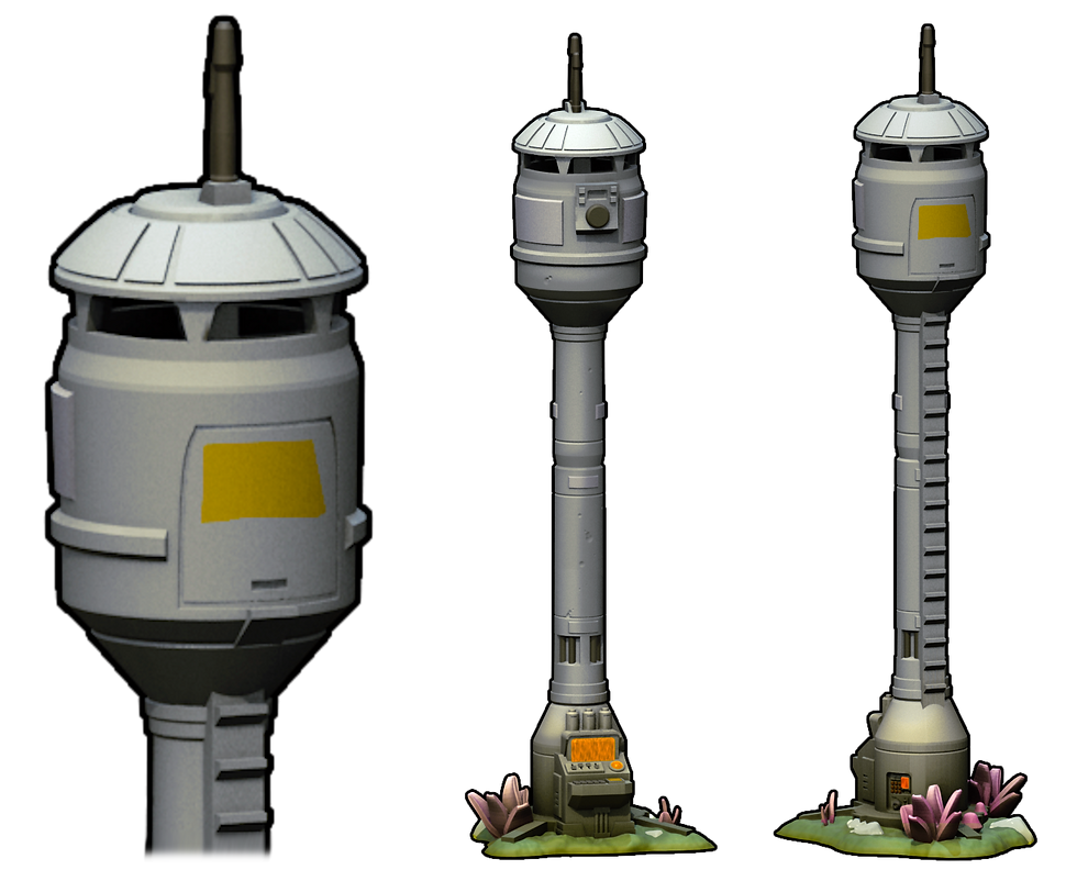Rebel Watchtower STL Rebel Star Wars Legion Buildings Terrain War Scenery STL 3D printable