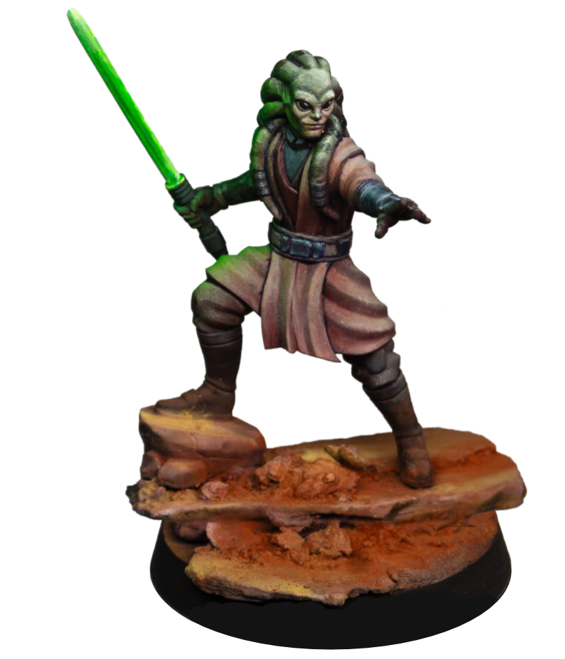 Thumbnail: War Scenery 3D printed STL Jedi General Kit Fisto in Clone Wars Armor Legion Muunilinst Star Wars Clone Wars