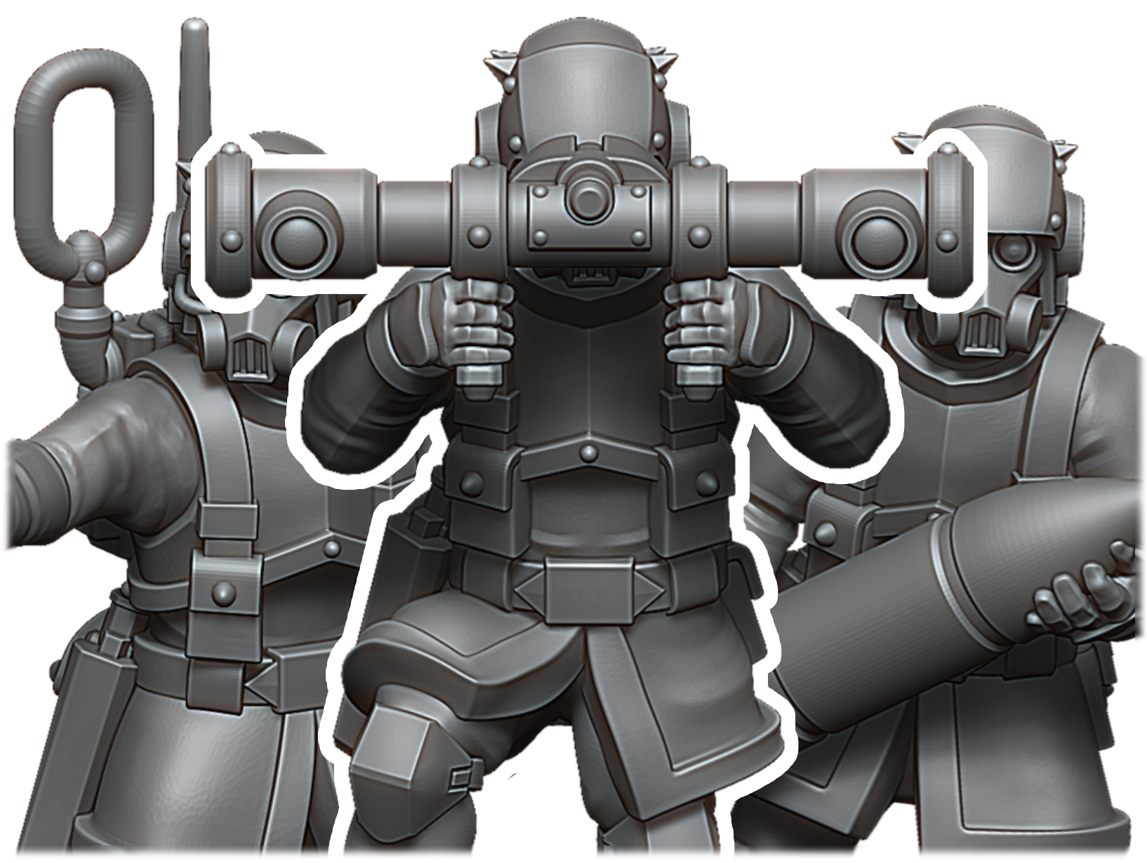 3D printable STL Artillery Crew Warhammer 40k Heavy Weapon Imperial Guard War Scenery