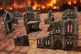 Siege of Castograd War Scenery 3D printable Terrain STLs Imperial City Warhammer 40k