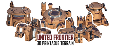War Scenery United Frontier STL 3D printable