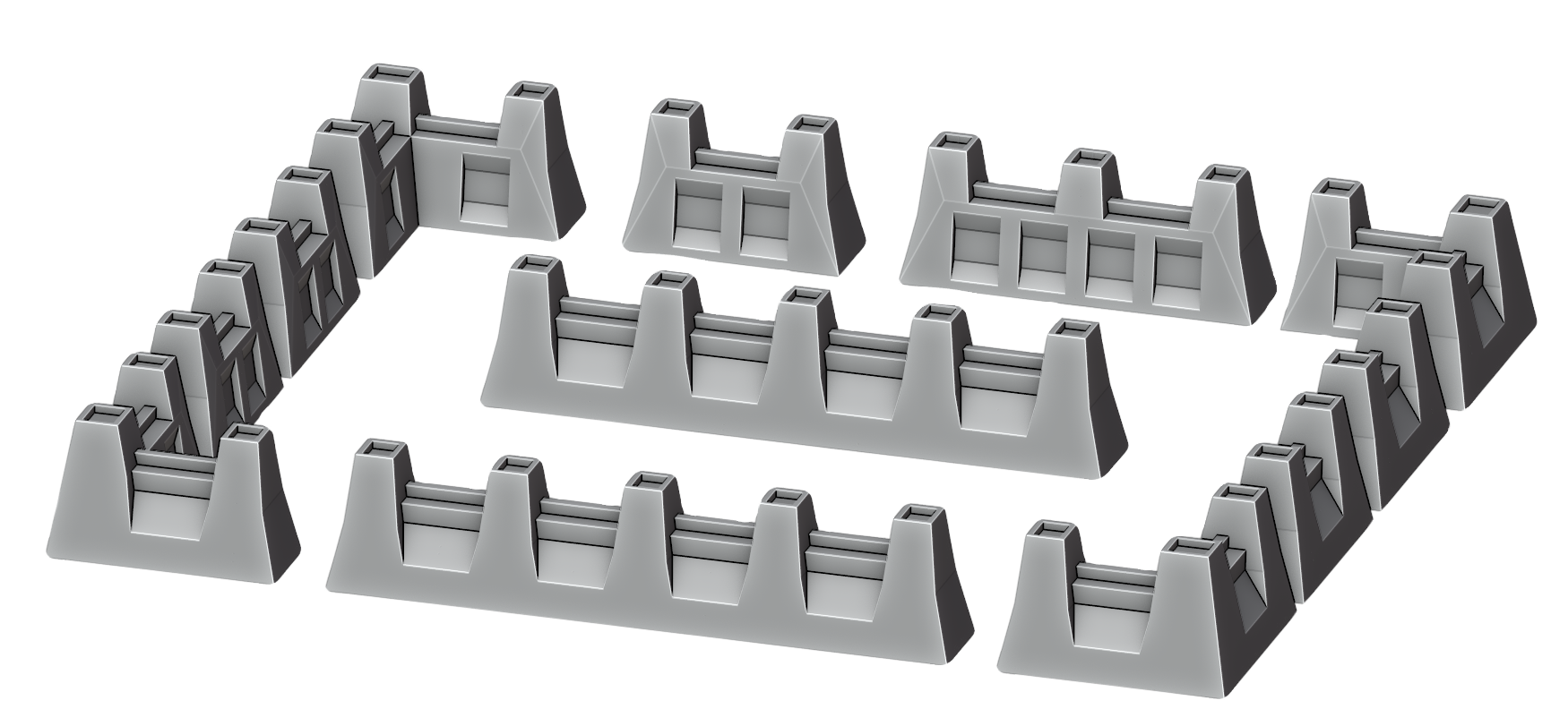 Sci-Fi Barricades 3D printable War Scenery