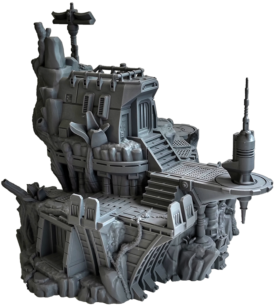 Miniaturbild: Rebel Star Wars Legion Hill Fort Buildings Terrain War Scenery STL 3D printable