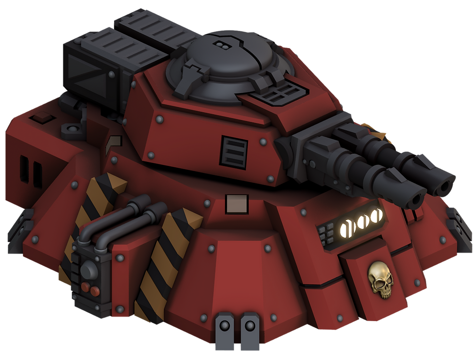 Thumbnail: 3D printable 40k Dawn of War Space Marine Defense Laser Turret War Scenery