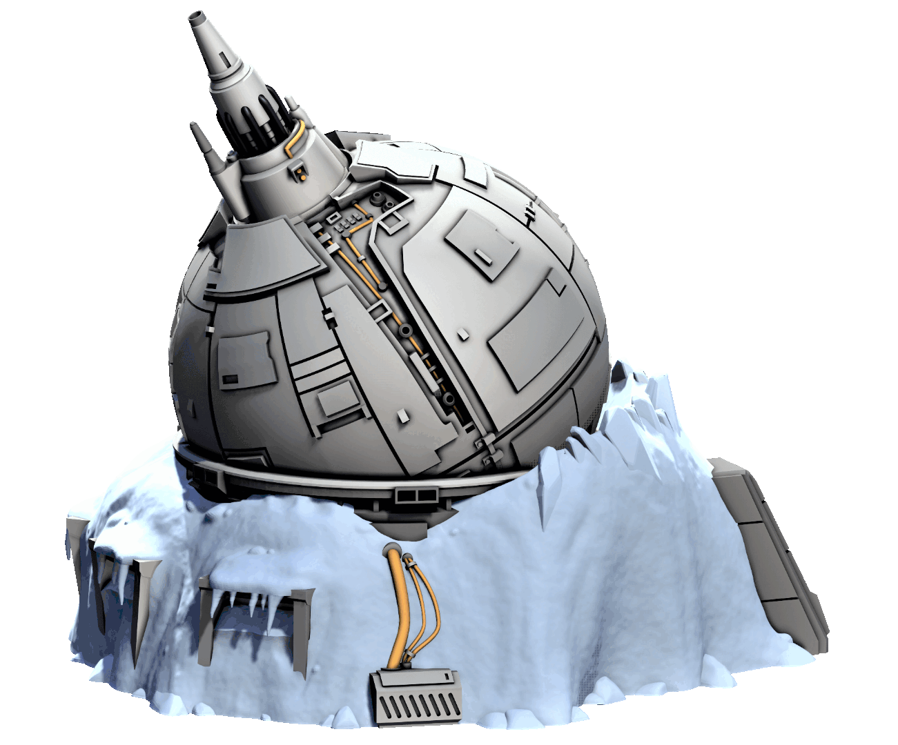 War Scenery Star Wars Legion Ion Cannon Hoth 3D printable STL