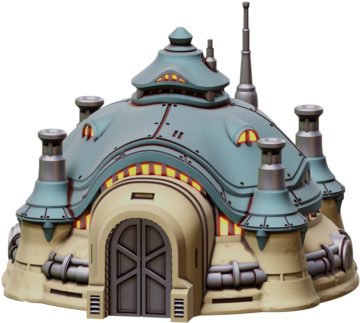 3D printable Star Wars Legion Massa'dun Elders Abode War Scenery