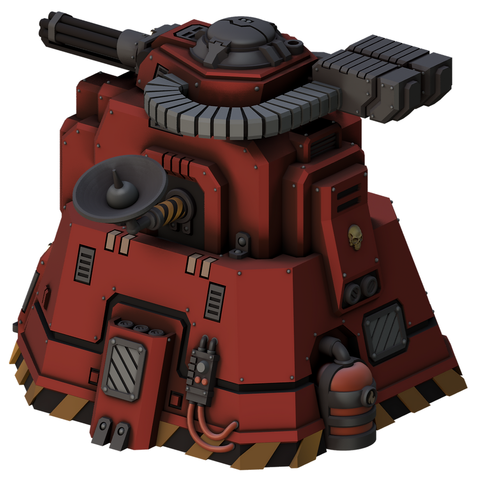 Miniaturbild: Dawn of War Space Marine 3D printable Warhammer 40k Armored Listening Post War Scenery
