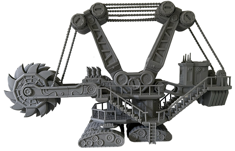 War Scenery Excavator Bagger 288 STL 3D printed Grimdark Terrain