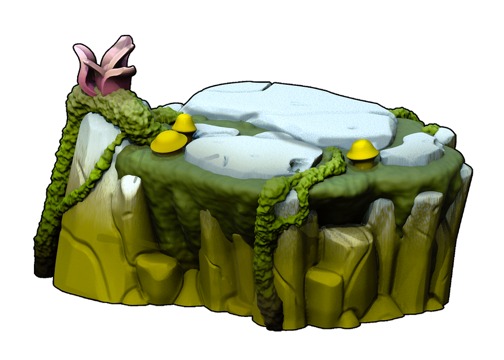 Rebel Star Wars Legion Jungle Plateau Terrain War Scenery STL 3D printable