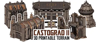 War Scenery Fall of Castograd STL 3D printable